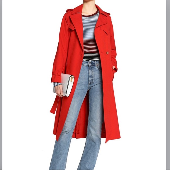 Maje Red Trench - Picture 4 of 13